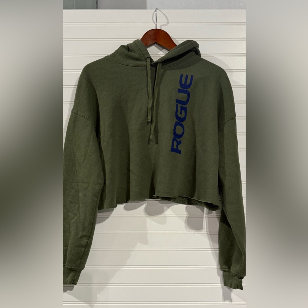 Rogue Forest Green Women's Hoodie with Navy Logo
